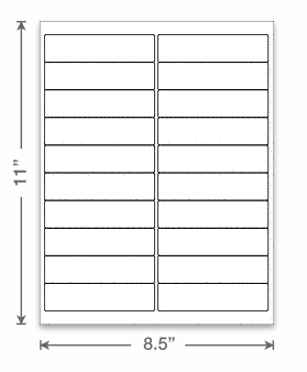 Laser / Inkjet Uncoated Labels White 4"  x  1"