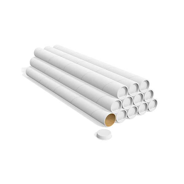 White Mailing Tube - 5" x 30" .125, 8 Case - $5.28 Each
