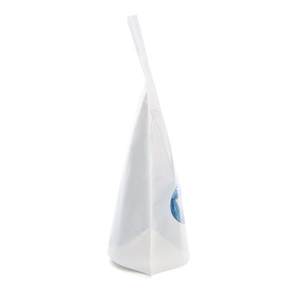 Zipper Pouch Bags w/Oval Window - Pearl - 5 1/8" x 3 1/8" x 8 1/8"