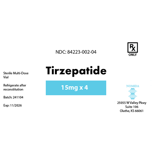 Nomida Tirzepatide 10ml Vial Label