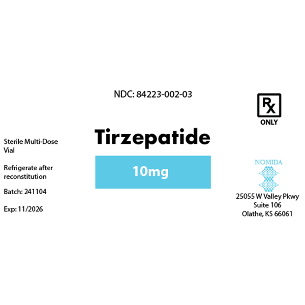 Nomida Tirzepatide 3ml Vial Label