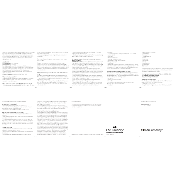 Anastrozole Leaflet