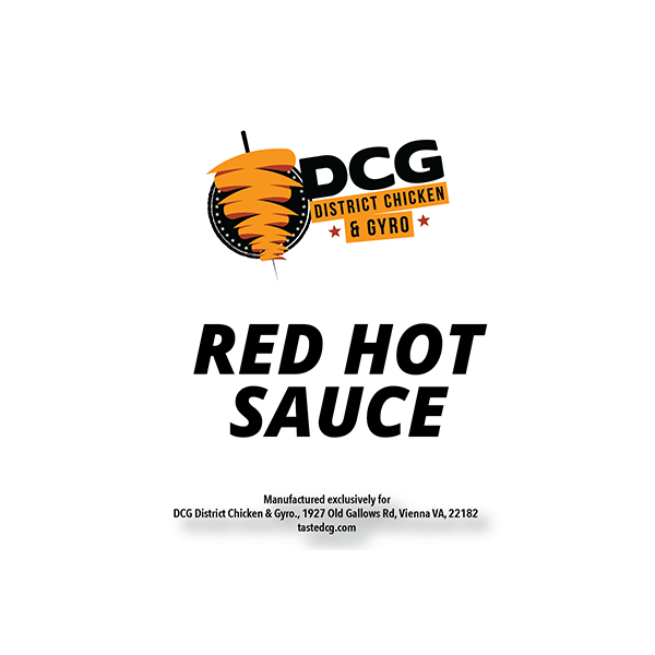 DCG Red Sauce Box Label