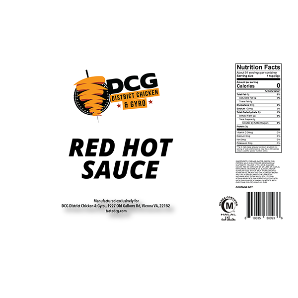 DCG Red Sauce 1 Gal Label