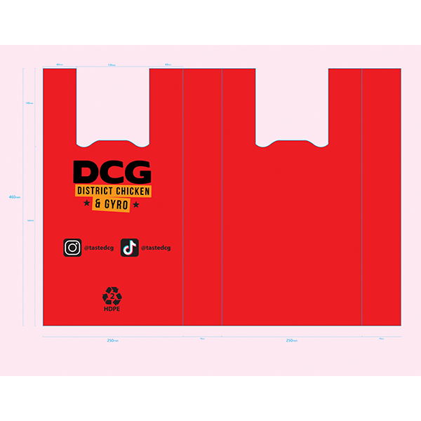 DCG Plastic Bag Red - Large