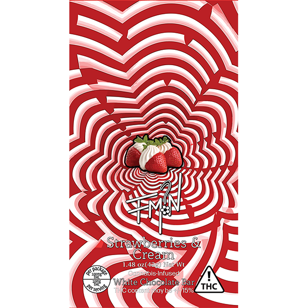 FMN Strawberries & Cream Mylar Bag 4.5" x 7"