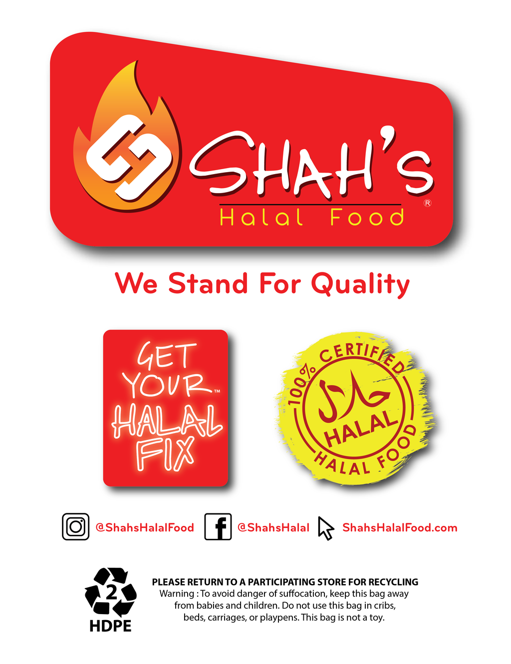Shah's Plastic Bag White - Large