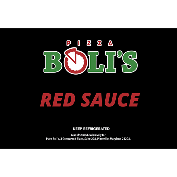 Pizza Boli's Red Sauce Box Label