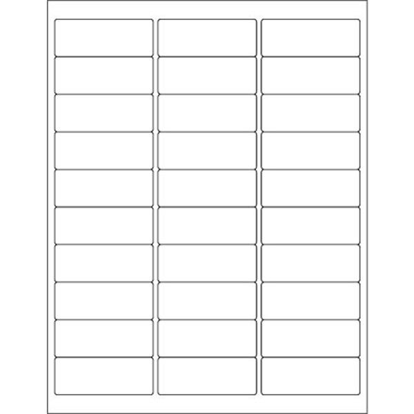 2 5/8" x 1" Sheeted Laser Labels - AL2581-30