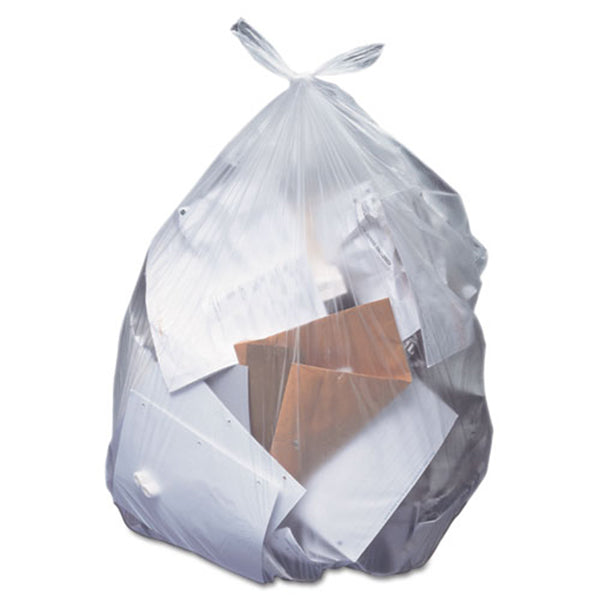 Trash Can Liners, 58 gal, 1.5 Mil, 22" x 16" - Clear