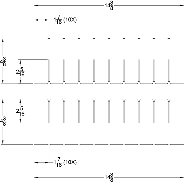 Partition 100 Cell - PAR09046 (Spec. 58268)