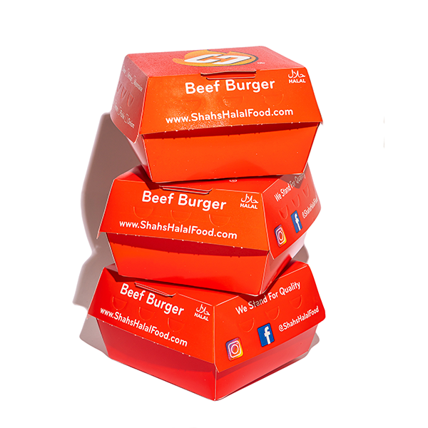 Shah's Halal Food Beef Burger Box