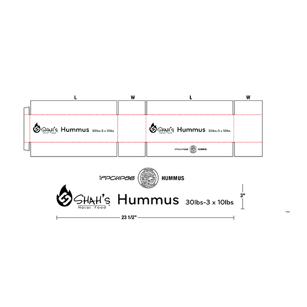 Shah's Hummus Printing Plate