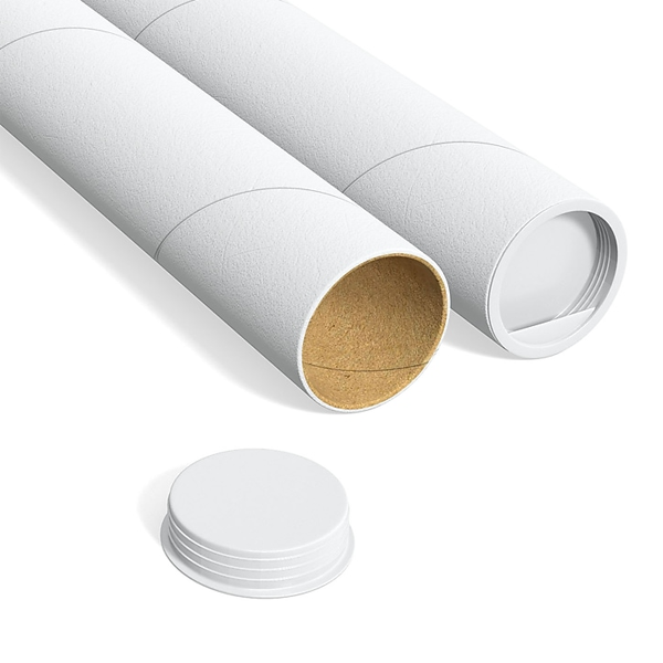 Durable 4 x 30 Mailing Tube - White: Ideal for Poster Storage