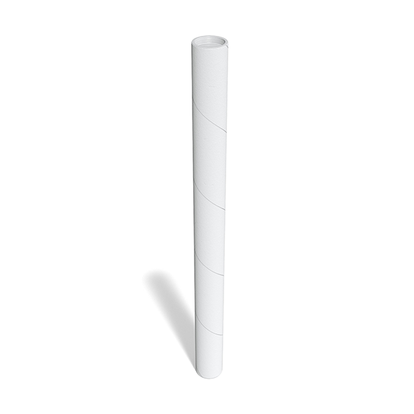 2 x 48 White Mailing Tubes with Caps Case/50