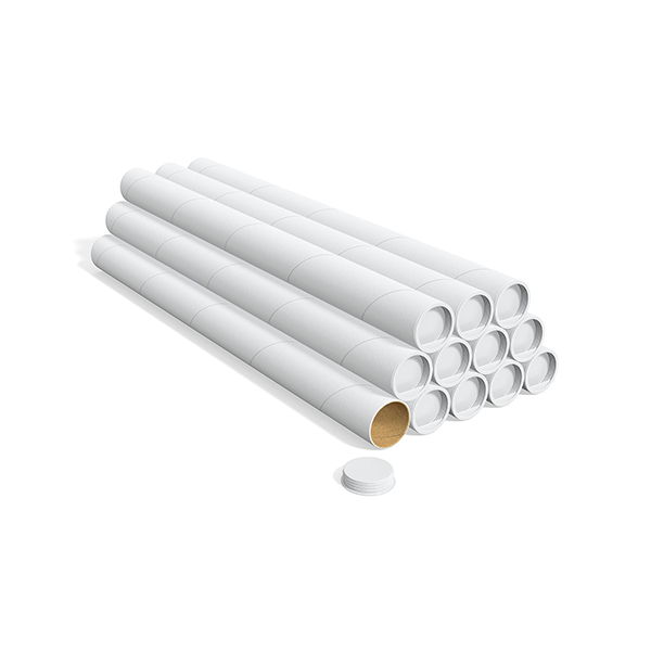 White Mailing Tube - 3" x 30" .080, 28 Case - $2.10 Each