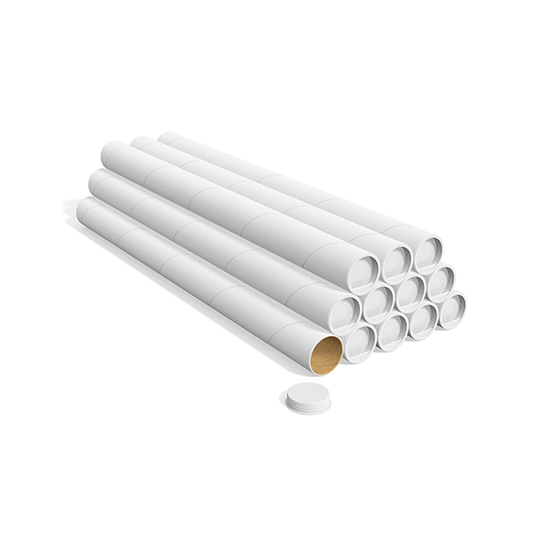 White Mailing Tube - 1.5 x 24 .060, 140 Case - $0.90 Each - iPackage