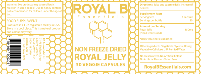 Royal B Royal Jelly Label