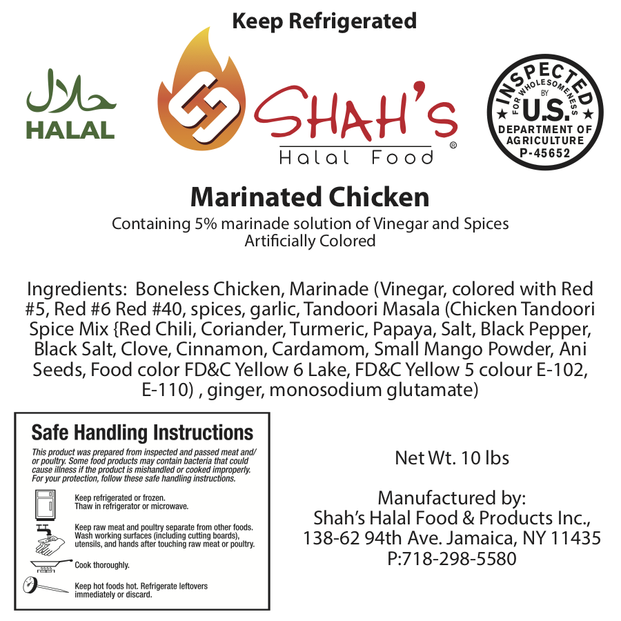 Shah's Halal Food 3" x 3" Semigloss Paper Label