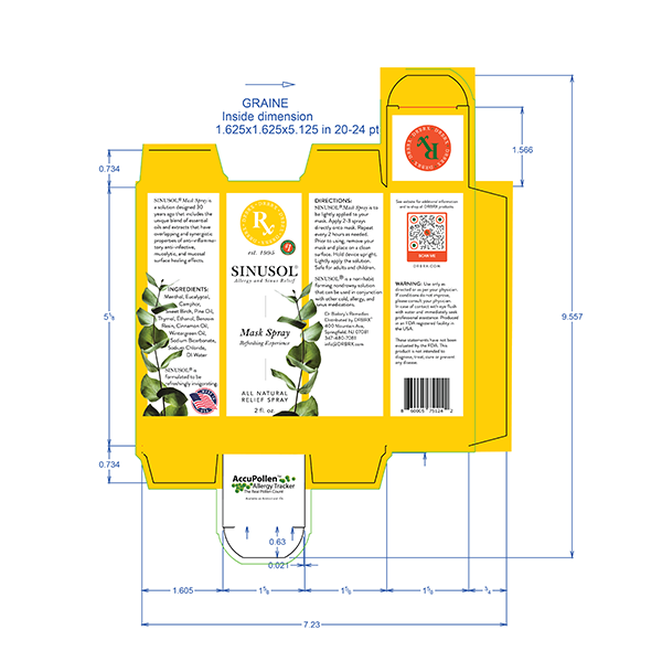 Sinusol Mask Spray 2oz Folding Carton