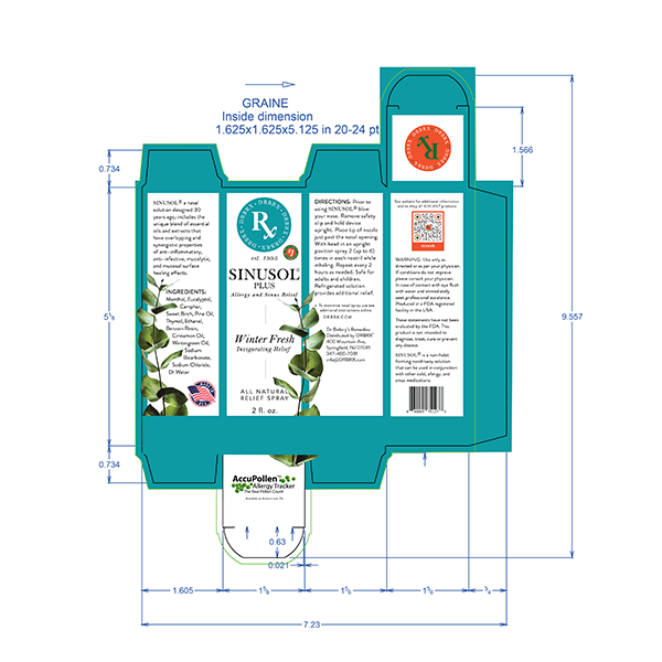 Sinusol Winter Fresh 2oz Folding Carton