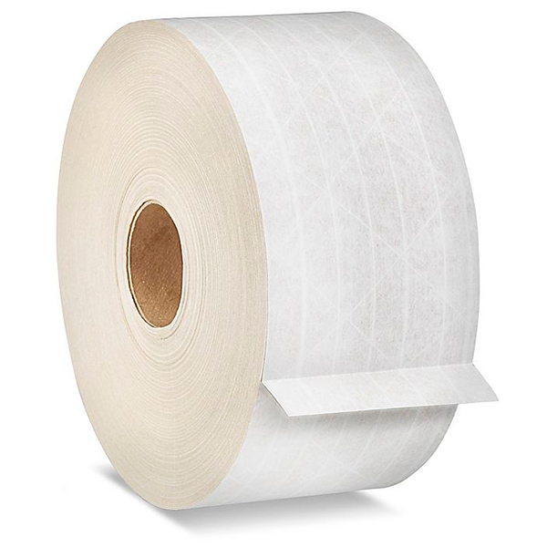 Water Activated Tape 72mm x 375' - White - 6703375PREFW