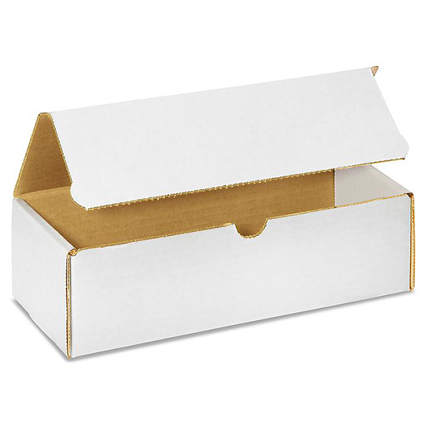 10 (L) x 4 (W) x 2 (H) White Literature Mailer Box - 50/Bundle