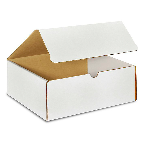 10 1/4 (L) x 8 3/4 (W) x 6 3/8 (H) White Literature Mailer Box - 50/Bundle