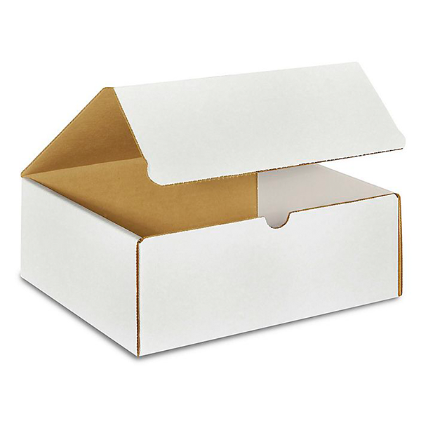 10 1/4 (L) x 7 3/4 (W) x 4 5/16 (H) White Literature Mailer Box - 50/Bundle