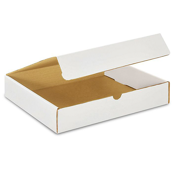 11 3/4 (L) x 10 3/4 (W) x 2 1/4 (H) White Literature Mailer Box - 50/Bundle