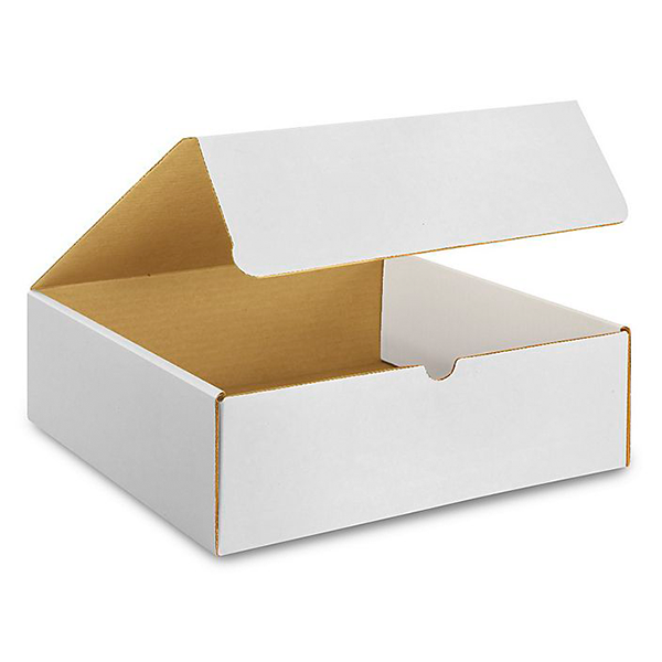 12 5/8 (L) x 12 1/4 (W) x 4 (H) White Literature Mailer Box - 50/Bundle