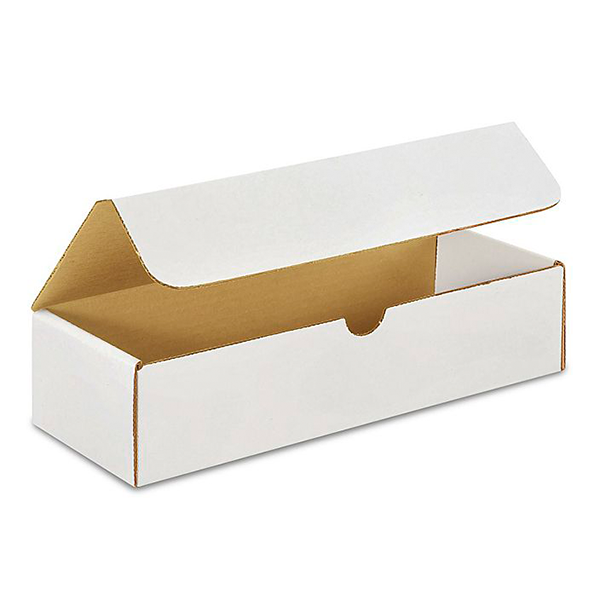 13 7/8 (L) x 7 1/2 (W) x 4 3/8 (H) White Literature Mailer Box - 50/Bundle