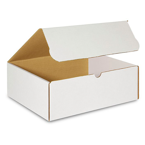 12 1/8 (L) x 9 1/4 (W) x 4 (H) White Mailer Box