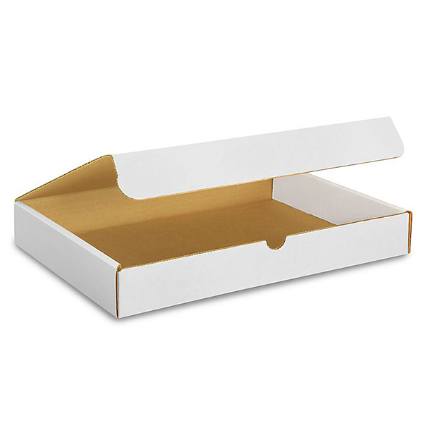 14 1/2 (L) x 10 1/2 (W) x 2 (H) White Literature Mailer Box - 50/Bundle