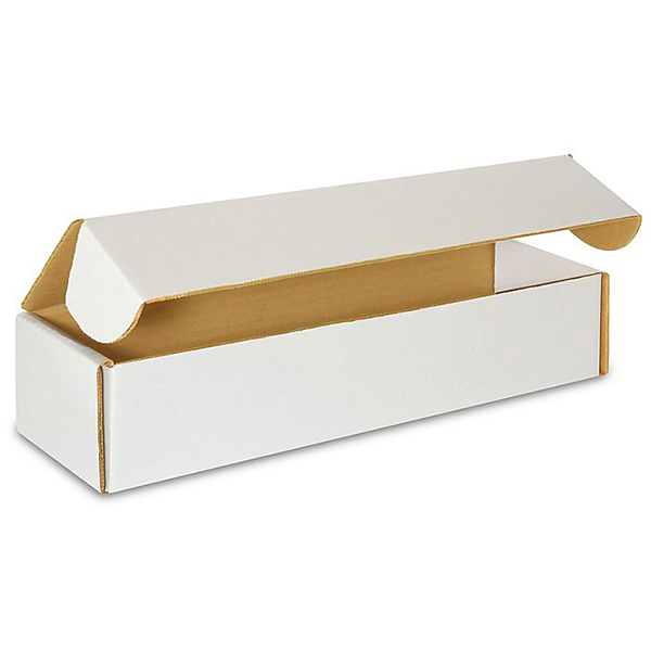 16 5/8 (L) x 3 1/8 (W) x 2 5/8 (H) White Literature Mailer Box - 50/Bundle