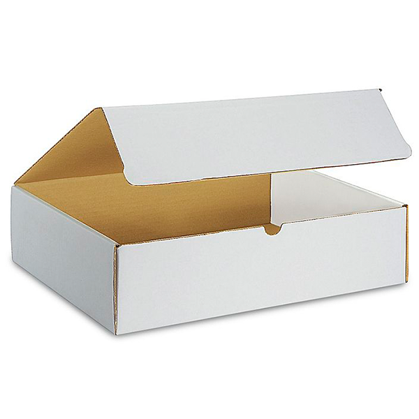 15 7/8 (L) x 12 1/4 (W) x 3 1/4 (H) White Literature Mailer Box - 50/Bundle