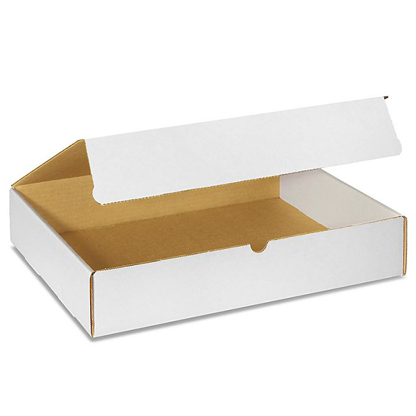 17 1/2 (L) x 13 1/2 (W) x 3 1/2 (H) White Literature Mailer Box - 50/Bundle