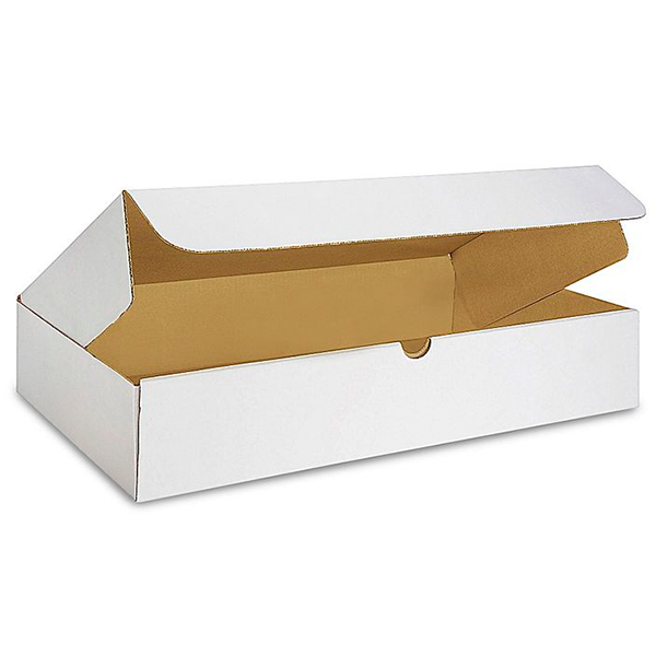 24 1/2 (L) x 14 1/4 (W) x 4 1/2 (H) White Literature Mailer Box - 50/Bundle