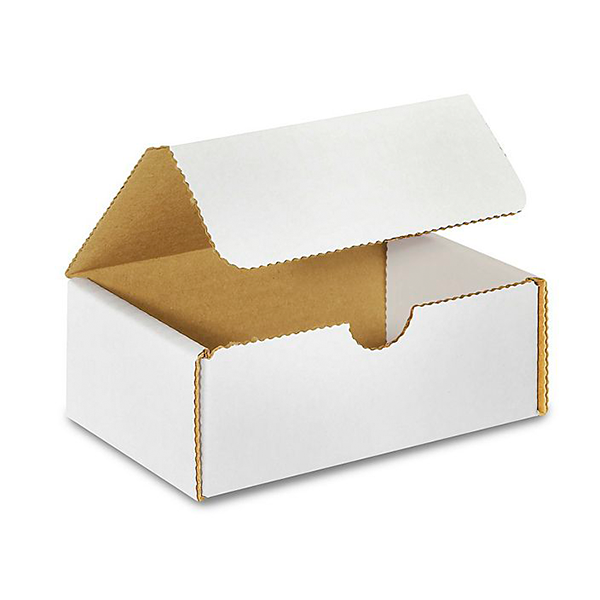 6 1/2 (L) x 4 7/8 (W) x 2 5/8 (H) White Literature Mailer Box - 50/Bundle