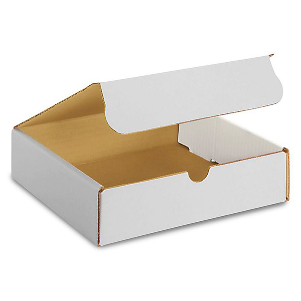 8 (L) x 8 (W) x 3 (H) White Literature Mailer Box - 50/Bundle