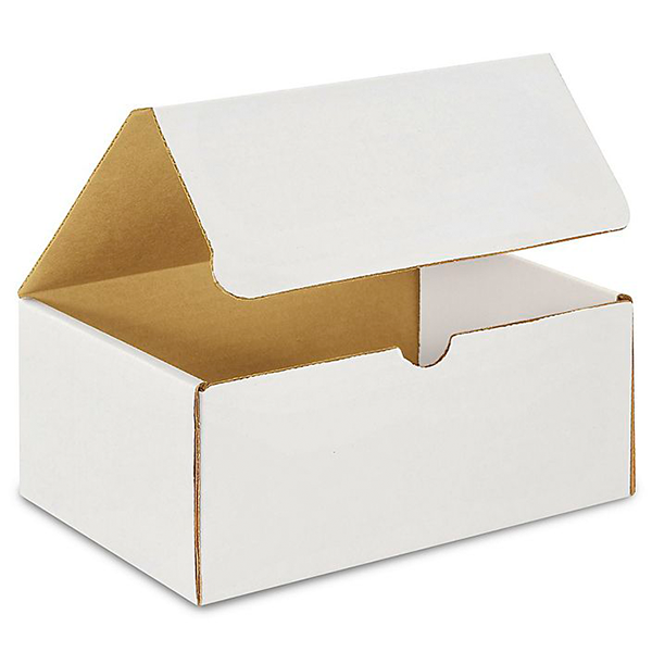 9 1/2 (L) x 7 1/2 (W) x 4 (H) White Literature Mailer Box - 50/Bundle